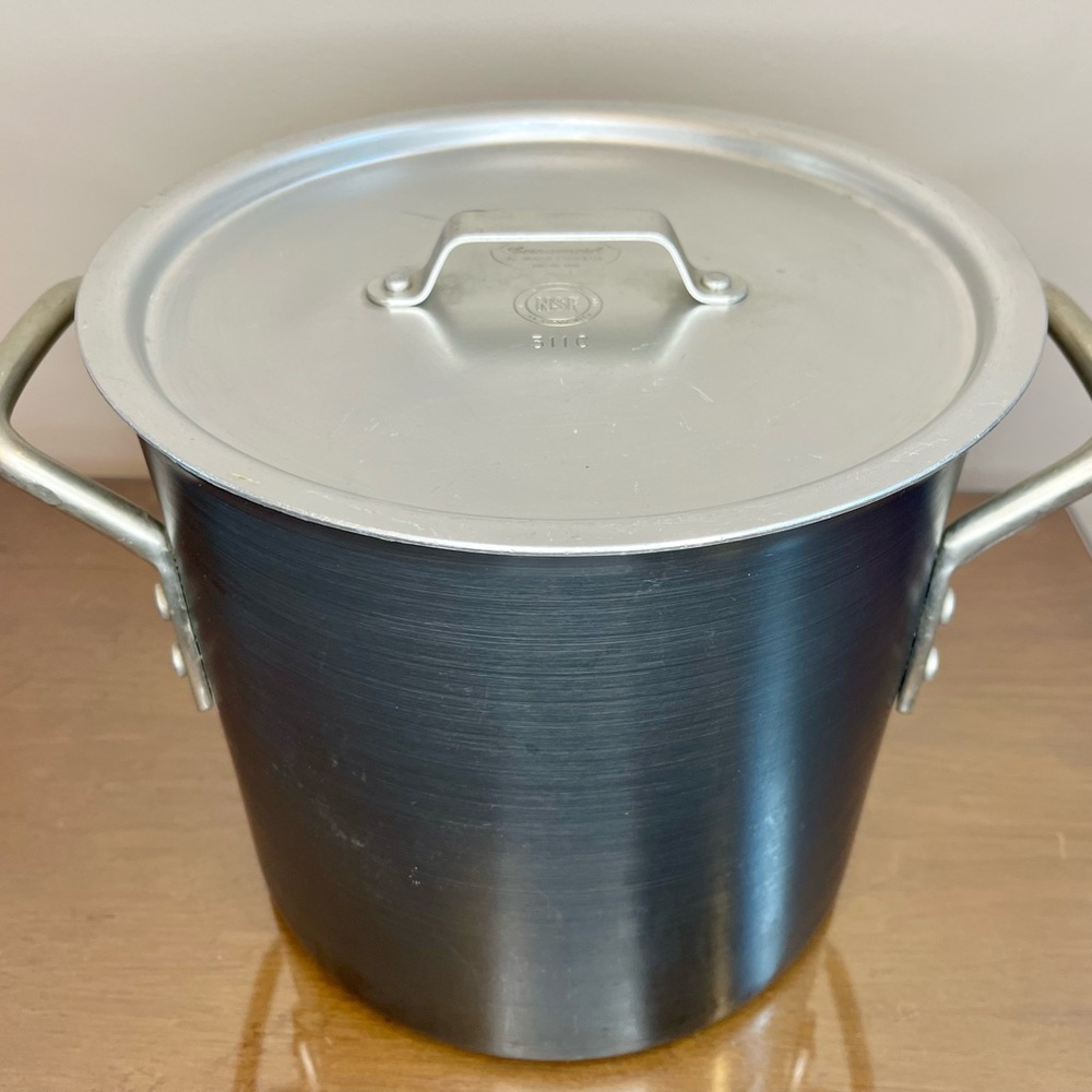 Vintage Used Commercial Aluminum Cookware Toledo Ohio 812 12QT Pot with 311C Lid